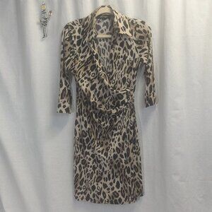 Mesmerize Size Small Leopard Print Wrap Dress
